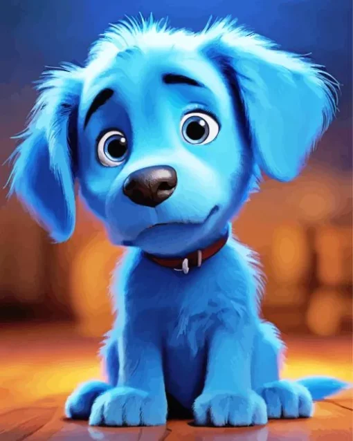 Blue Puppy Diamond Painting