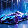 Blue Purple Car Diamond Painting