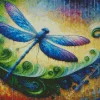 Blue Purple Dragonfly Diamond Painting