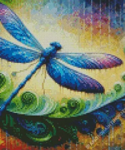 Blue Purple Dragonfly Diamond Painting