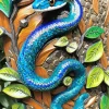 Blue Racer Snake Diamond Painting