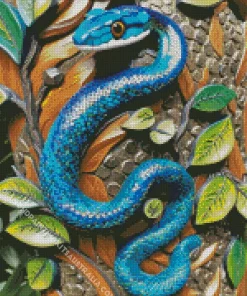 Blue Racer Snake Diamond Painting