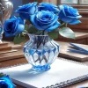 Blue Rose Vase Diamond Painting