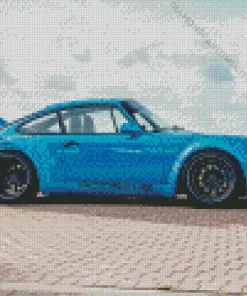 Blue Rwb Porsche Diamond Painting