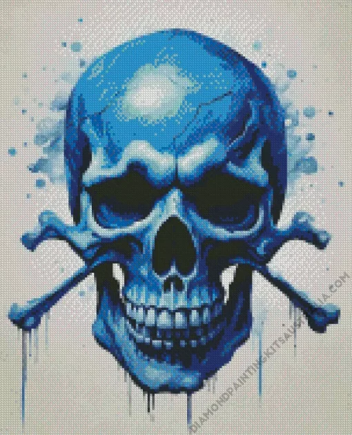 Blue Skull Diamond Painting