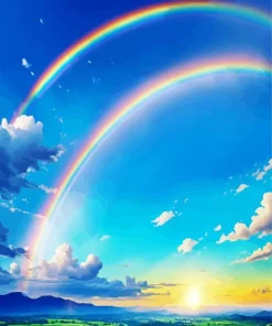 Blue Sky Rainbow Diamond Painting