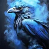 Blue Smoke Crow Diamond Painting