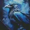 Blue Smoke Crow Diamond Painting