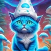 Blue Smurf Cat Diamond Painting