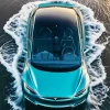 Blue Tesla Car Diamond Painting