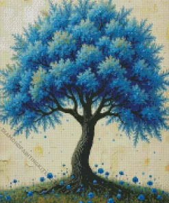 Blue Tree Diamond Painting