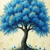 Blue Tree Diamond Painting