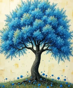 Blue Tree Diamond Painting