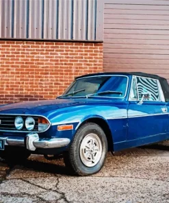 Blue Triumph Stag Car Diamond Painting