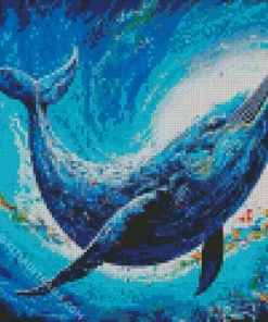 Blue Whale Art Diamond Painting