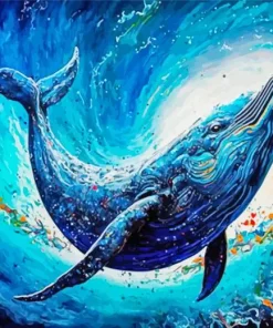 Blue Whale Art Diamond Painting