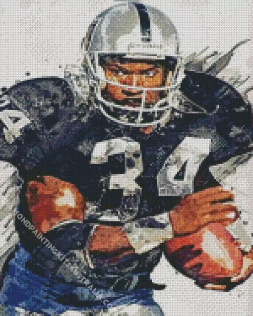 Bo Jackson Number 34 Diamond Painting