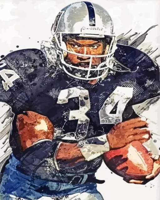 Bo Jackson Number 34 Diamond Painting