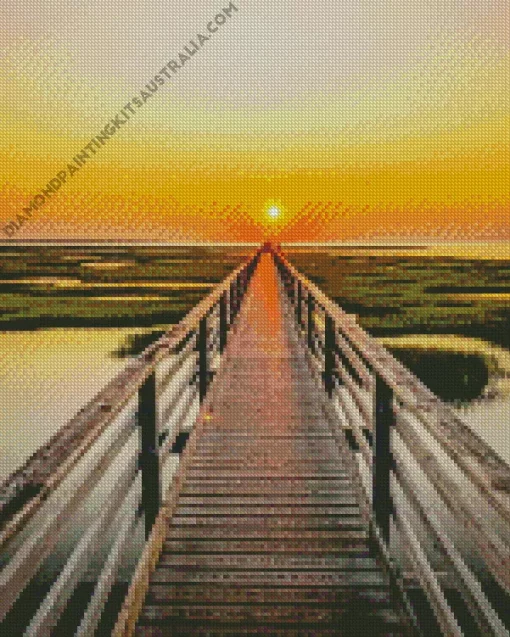 Boardwalk To Sunset Diamond Painting