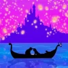 Boat From Tangled Silhouette Diamond Painting