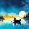 Boat Silhouette Diamond Painting