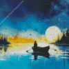 Boat Silhouette Diamond Painting