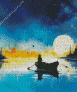 Boat Silhouette Diamond Painting