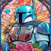 Boba Fett Stained Glass Diamond Painting