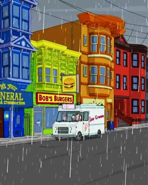 Bobs Burgers Store Front Diamond Painting