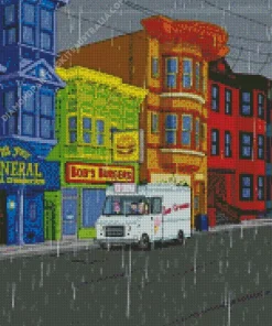 Bobs Burgers Store Front Diamond Painting