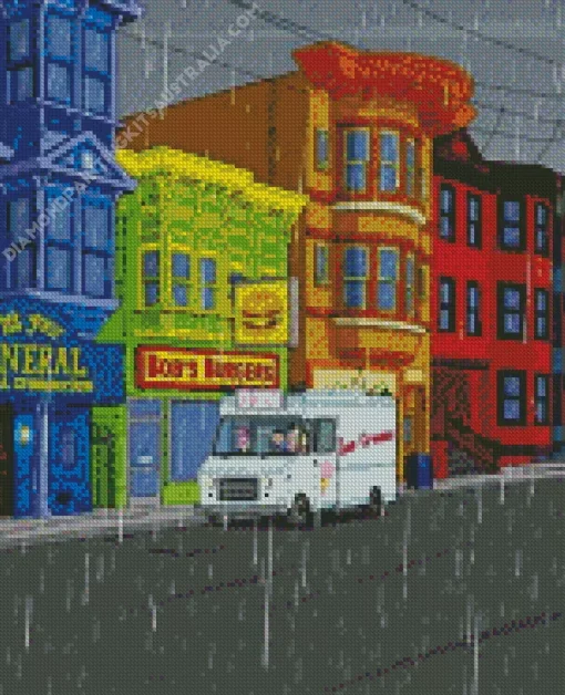 Bobs Burgers Store Front Diamond Painting