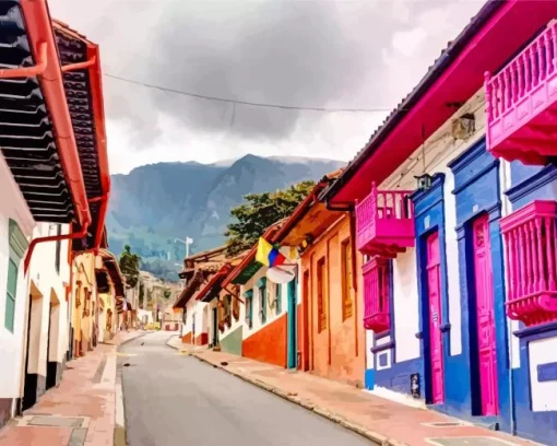 Bogota Colorful Houses Diamond Painting