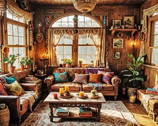 Bohemian Cabin Diamond Painting