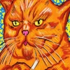 Cat Smoking Cigarette Diamond Painting