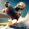 Chicken Surfing Diamond Painting