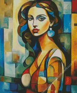 Colorful Cubism Lady Diamond Painting