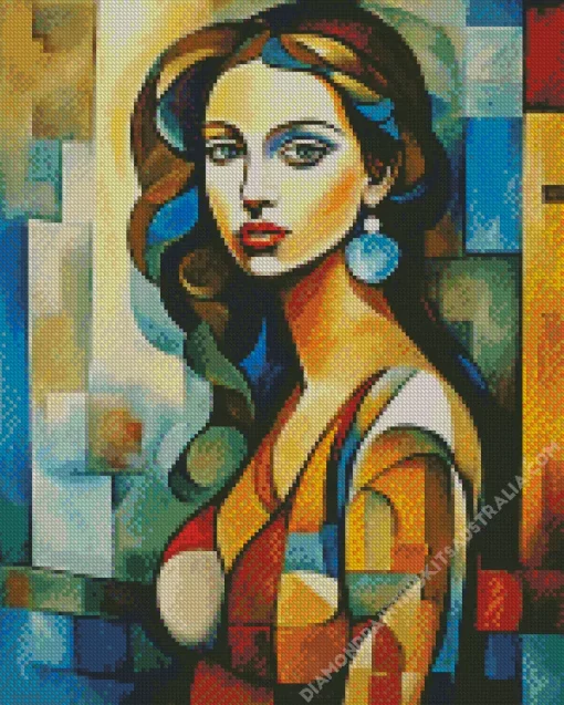 Colorful Cubism Lady Diamond Painting