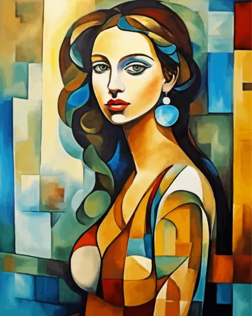 Colorful Cubism Lady Diamond Painting