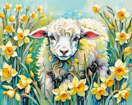 Cool Fluffy Lamb Diamond Painting