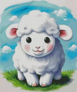 Cute Fluffy Lamb Diamond Painting