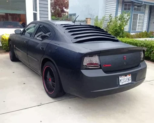 Dodge Charger Black Matte Diamond Painting