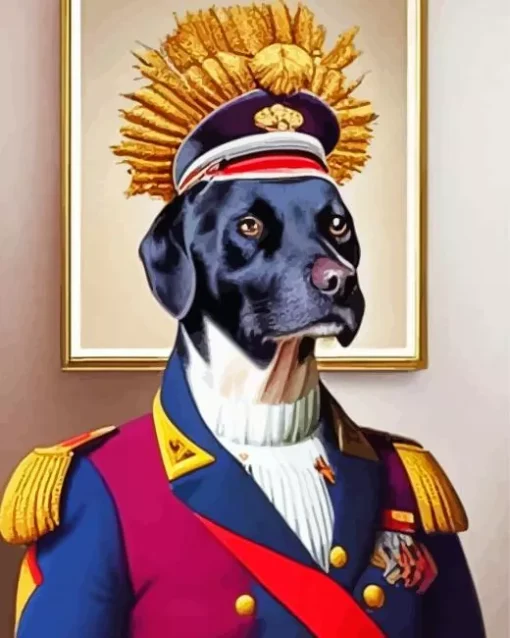 Dog Admiral Diamond Painting