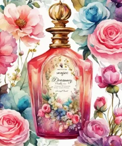 Flower Perfume Bottle Diamond Painting