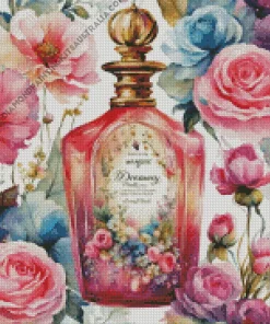 Flower Perfume Bottle Diamond Painting