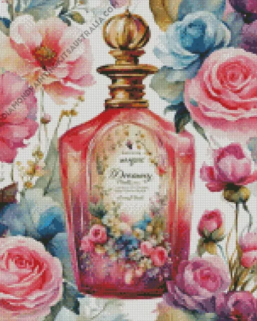 Flower Perfume Bottle Diamond Painting