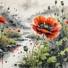 Flower Poppy Art Diamond Painting