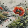 Flower Poppy Art Diamond Painting