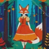 Fox Woman Diamond Painting