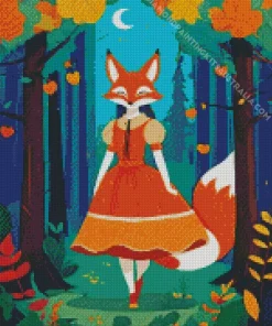 Fox Woman Diamond Painting