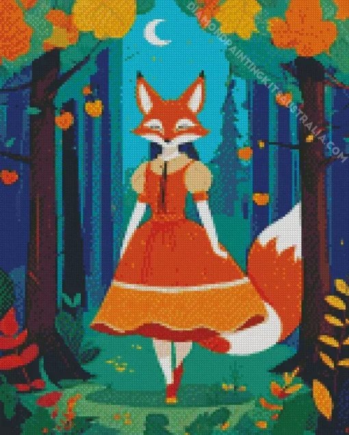 Fox Woman Diamond Painting